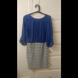 Long Sleeve Sheer and Pencil Dress